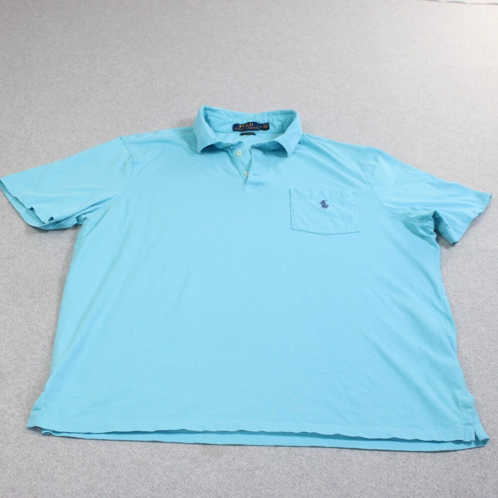 Polo Ralph Lauren Shirt Men XL Blue Teal Colorful Classic Coastal Beach Heritage